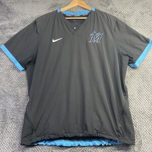 Miami Marlins Pro Issues Nike Pullover XL #375
